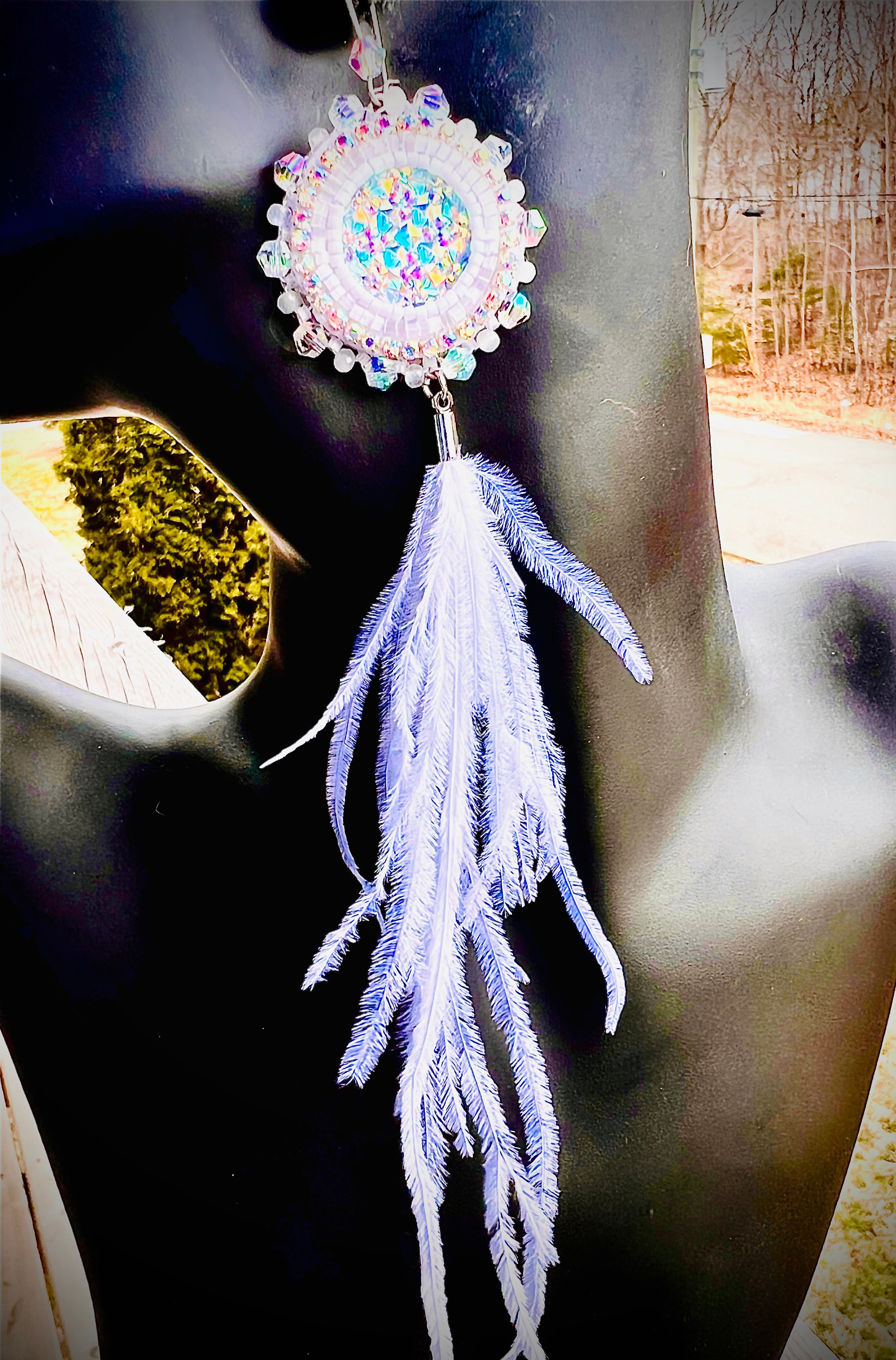 ✨ Aurora white Earrings — One of a Kind