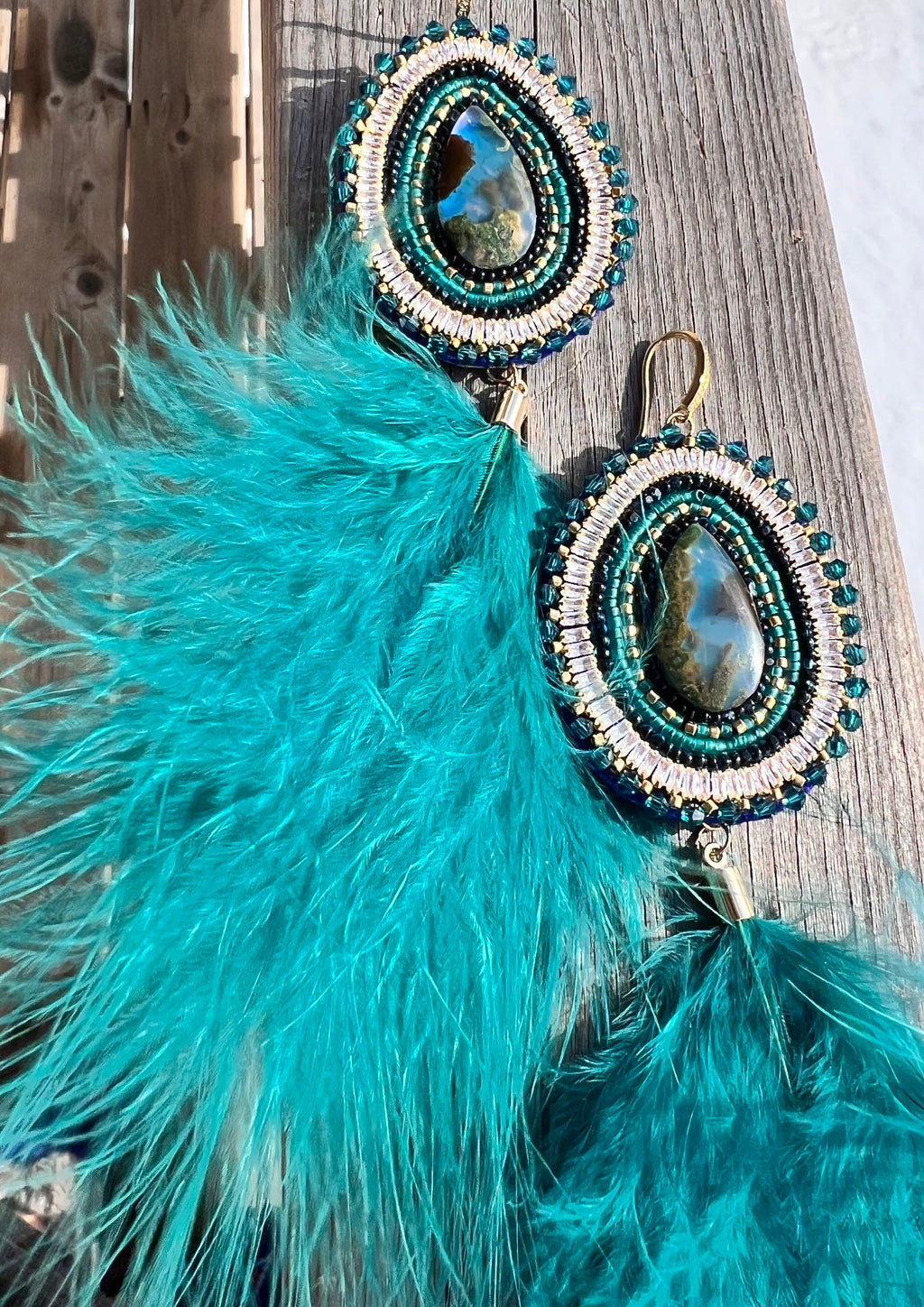 Marcasite Aurora Gemstone Earrings