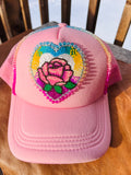 Pink Beaded Trucker Hat