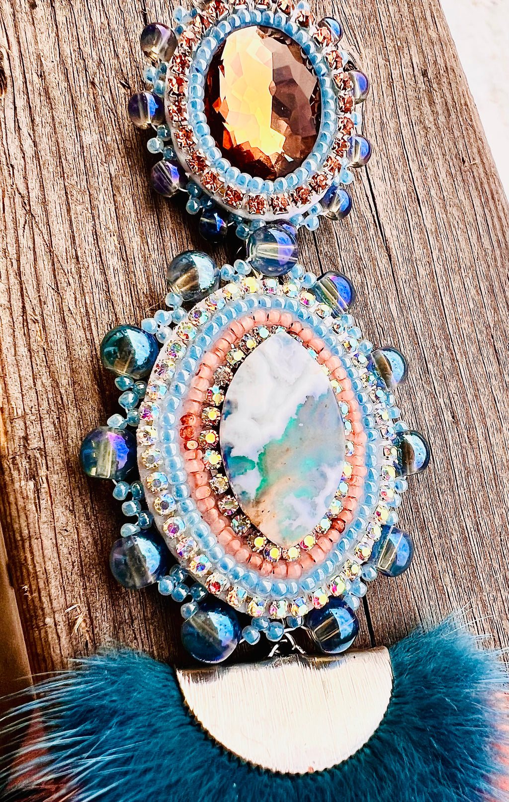 SOLD—Plume and Sky Statement Earrings